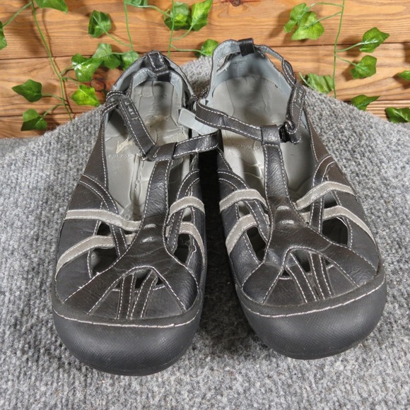 J-41 Women Size 9.5 Black Synthetic Closed Toe Sport Sandal Casual Comfort - Picture 2 of 6